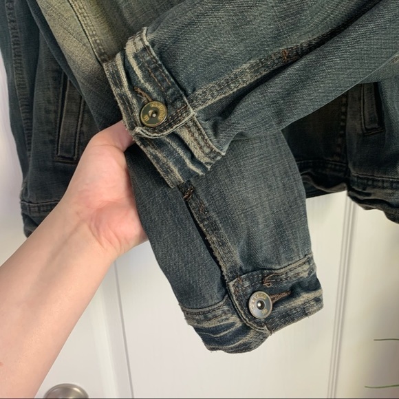 Slytherin House Custom Lightly Distressed Denim Jean Jacket - Picture 11 of 16